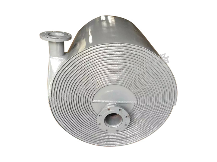 Single head non-removable spiral plate heat exchanger